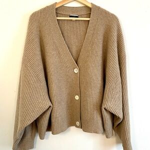 J crew Collection cashmere ribbed extra soft cropped button cardigan 3x $298